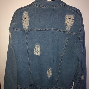 Ripped oversized jean jacket